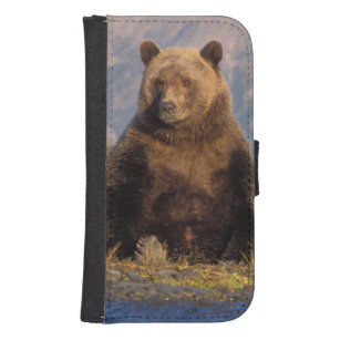 brun björn, Ursusarctos, grizzlybjörn, Ursus Samsung S4 Plånboksfodral