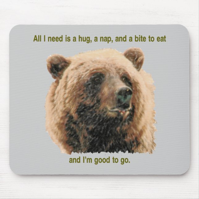 Brun björnmousepad musmatta (Framsidan)