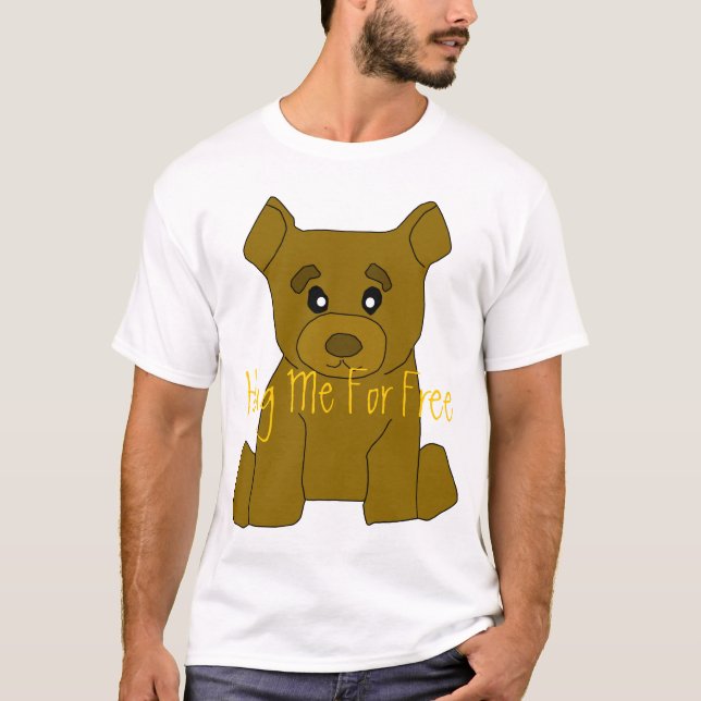 Brun björnT-tröjamall T-shirt (Framsida)