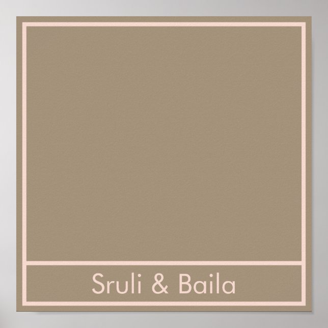 Brun blommigt, bordstablett poster (Framsidan)