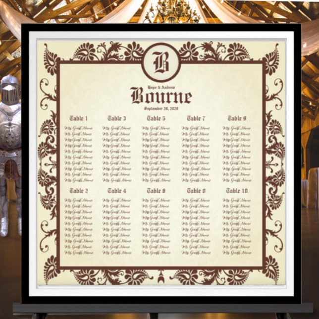 Brun Blommigt för ljusmint Grönt, sittdiagram Poster (To see frame and mat pricing,  please choose your options.)