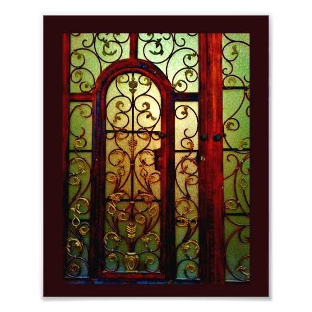 Brun Blommigt Fototryck (Framsidan)