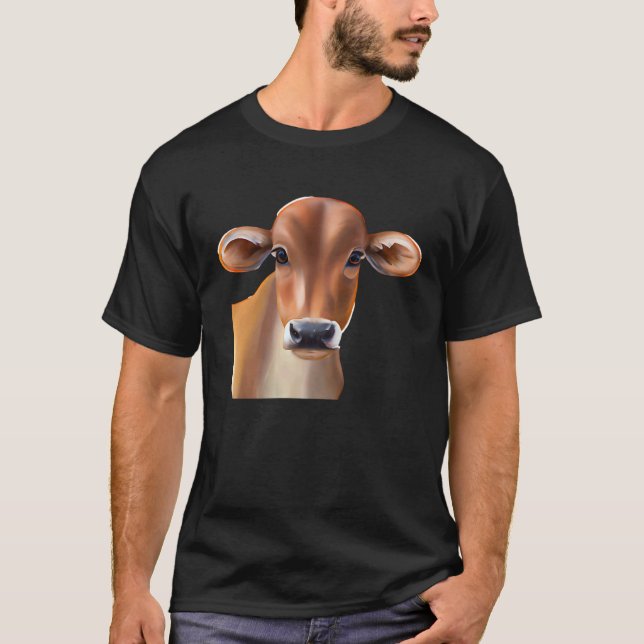 Brun boskap ko 1 t shirt (Framsida)