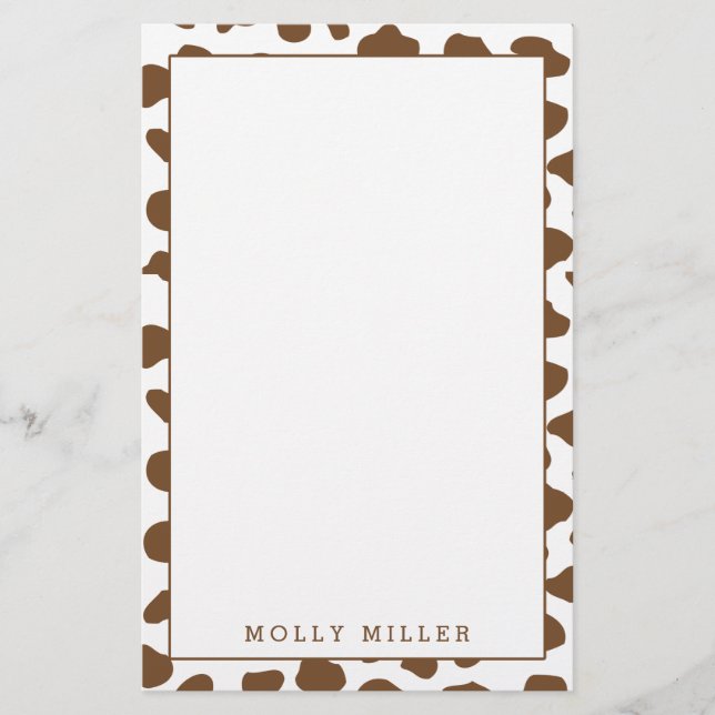 Brun brevpapper för Cowboykotryck (Framsida)