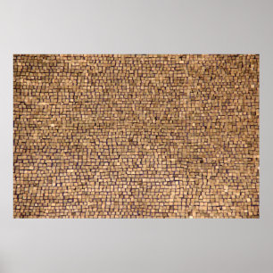 Brun brickblock poster
