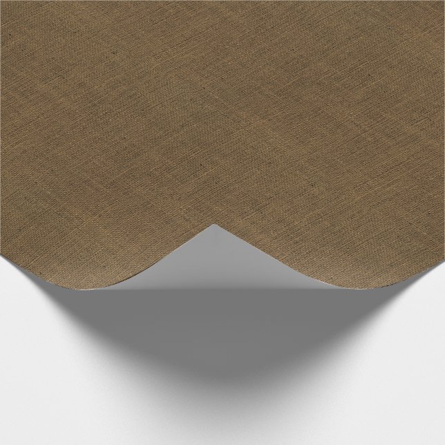 Brun Burlapstruktur Presentpapper (Hörn)