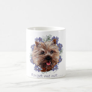 Brun Cairn Terrier Förgätmigej Kaffemugg