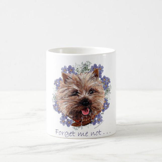 Brun Cairn Terrier Förgätmigej Kaffemugg (Center)