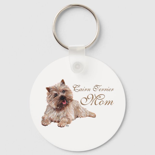 Brun Cairn Terrier Mors Dag Nyckelring (Framsida)