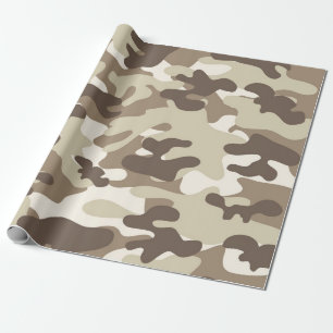 Brun Camo design Presentpapper