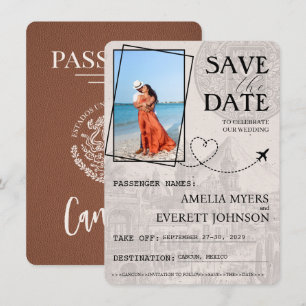 Brun Cancun Passport Spara datum Datumet