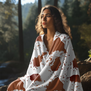 Brun cellutskrift filt