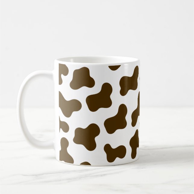 Brun cellutskrift kaffemugg (Vänster)