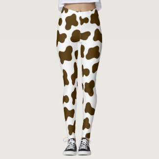 Brun cellutskrift leggings