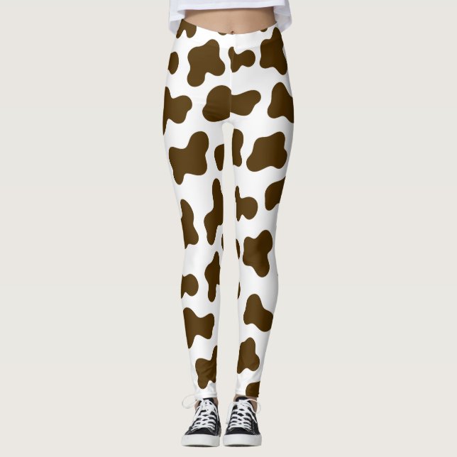 Brun cellutskrift leggings (Framsida)