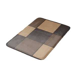Brun Checkers Badrumsmatta