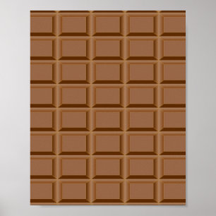 Brun chokladplatta mönstrad poster