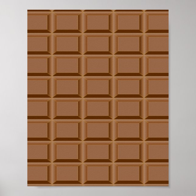 Brun chokladplatta mönstrad poster (Framsidan)