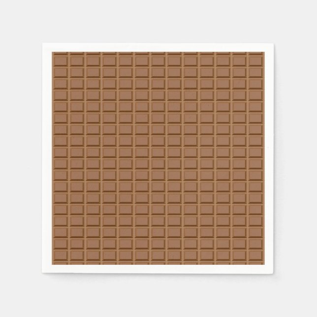 Brun chokladslab mönstrad pappersservett (Framsidan)