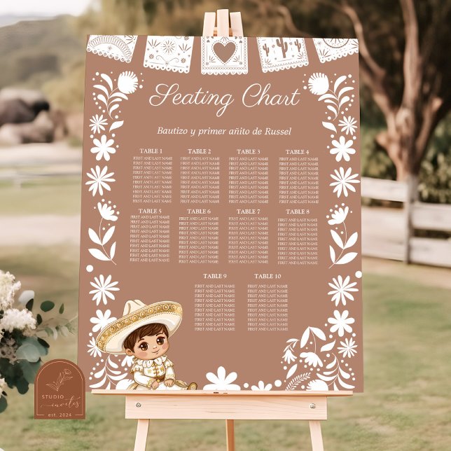 Brun Cielito Lindo Dopning Placeringsplan Poster (Skapare uppladdad)