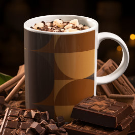 Brun cirkel kaffemugg