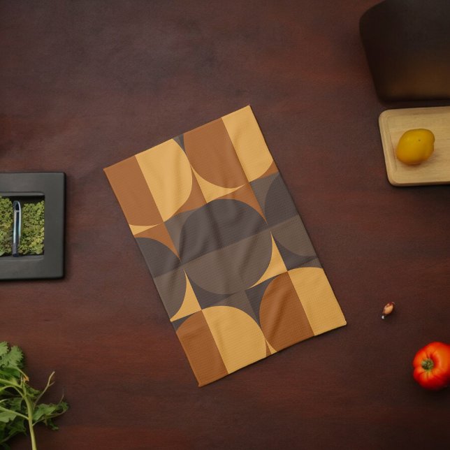 Brun cirkel kökshandduk (Kitchen Towel)