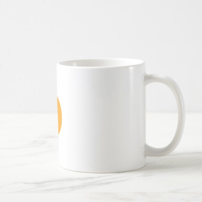 Brun cirkel Sq Circle Trans 3 MUSEUM Zazzle Kaffemugg (Höger)