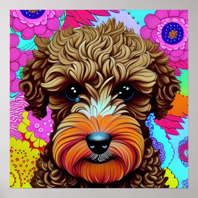 brun cockapoo poster (Framsidan)