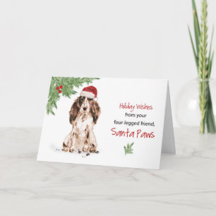 Brun Cocker Spansk jul Från Hund i Funny Kort