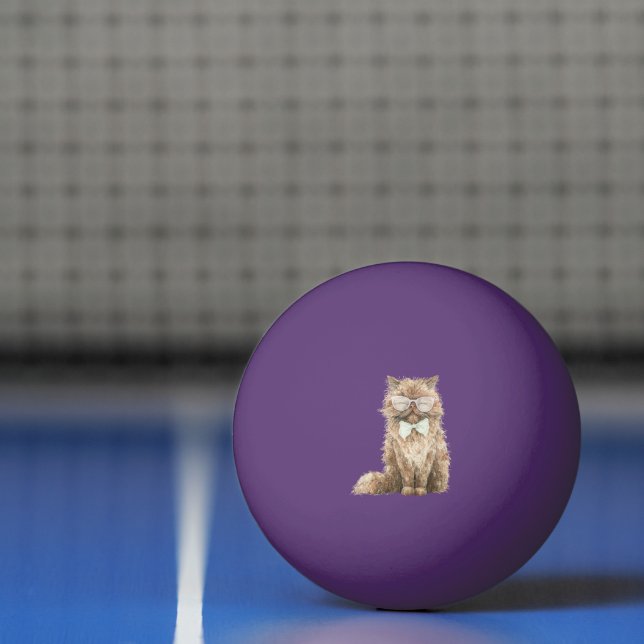 Brun Coola Katt Glasögon   Pingisboll (Netto)