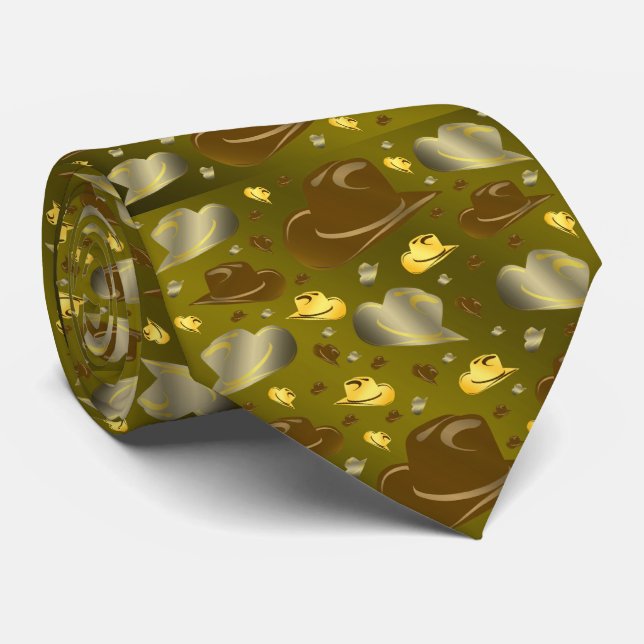 brun, cowboyläder, traditionell, rodeo, patte slips (Rullad)