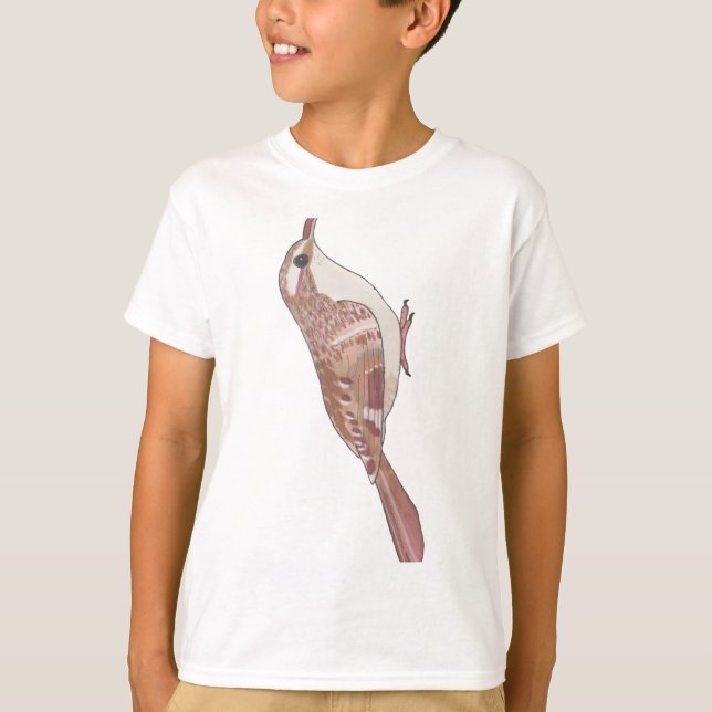 Brun Creeper-fågelart T Shirt (Framsida)