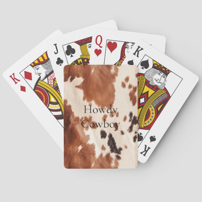 Brun Crème Sydväst Kuhud Jul Casinokort (Baksidan)