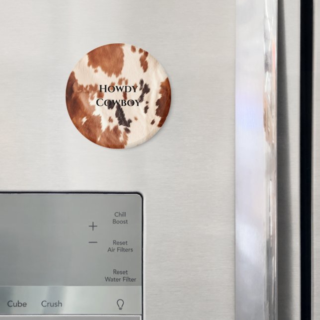Brun Crème Sydväst Kuhud  Magnet (In Situ (Fridge))