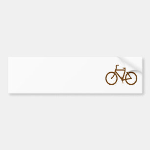 Brun cykel bildekal