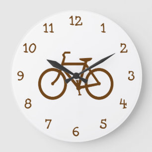Brun cykel stor klocka
