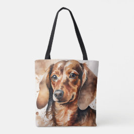 Brun Dachshund  Tygkasse
