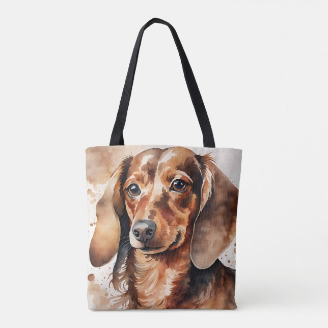 Brun Dachshund Tygkasse (Baksida)