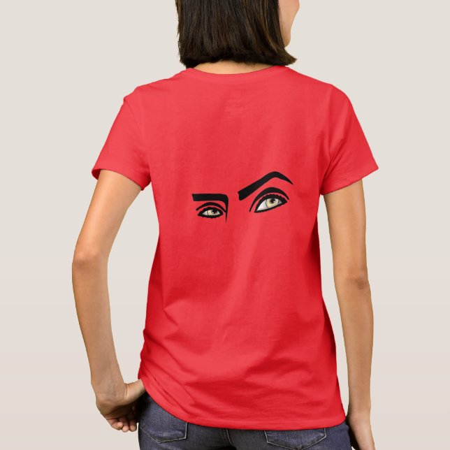Brun definierad Teckning Masculine Glance T Shirt (Baksida)