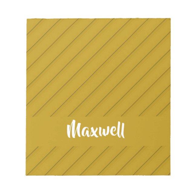 Brun, diagonal, texturerad, anpassad benämning anteckningsblock (Framsida)