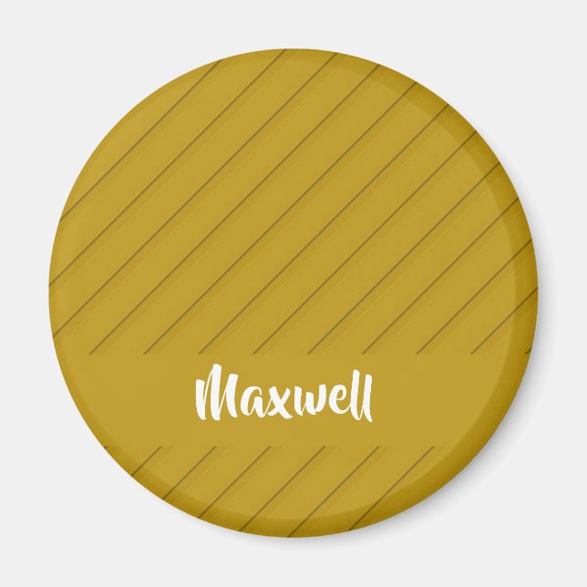 Brun, diagonal, texturerad, anpassad benämning magnet (Framsidan)