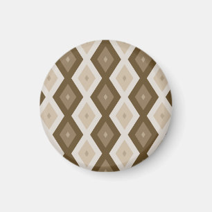 Brun diamant mönster magnet