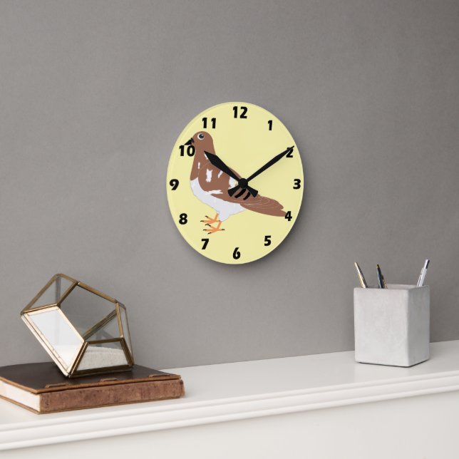 Brun Duvadesign Rund Klocka (Kontor)