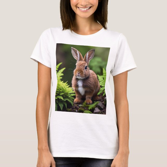 Brun Dvärgkanin, T Shirt (Framsida)