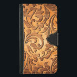 Brun Elegant Blommigt design Plånboksfodral För Samsung Galaxy S5<br><div class="desc">Coolans bild av den brun blommigt med böjd elegant med rundad  snurrar med svart accent som tillval.</div>