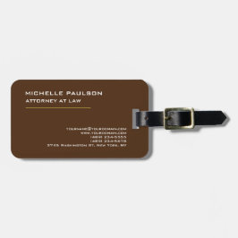 Brun Elegant, oformaterad Professionell Modern Bagagebricka