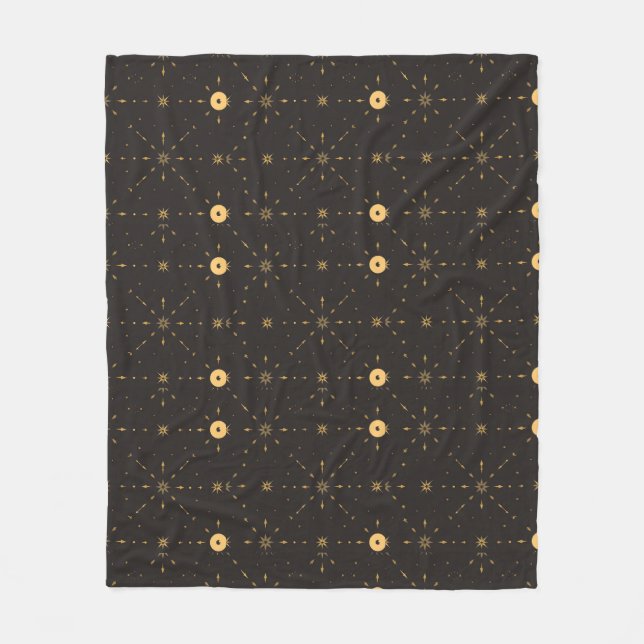 Brun Elegant Sömlös design för duntäcken. Fleecefilt (Framsidan)
