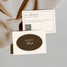Brun Elfenbens Elegant Gammalt Pengar QR-kod Bröll