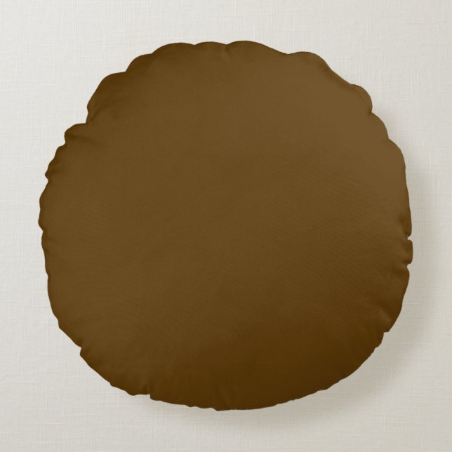 Brun enfärgad, Kuddar, Enkel, Modern, Neutral Rund Kudde (Framsidan)