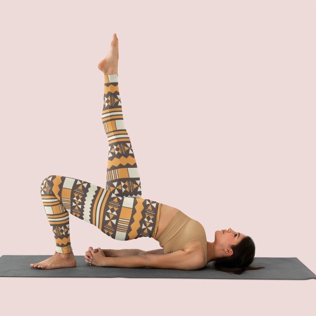 brun etnisk aztec leggings (Skapare uppladdad)